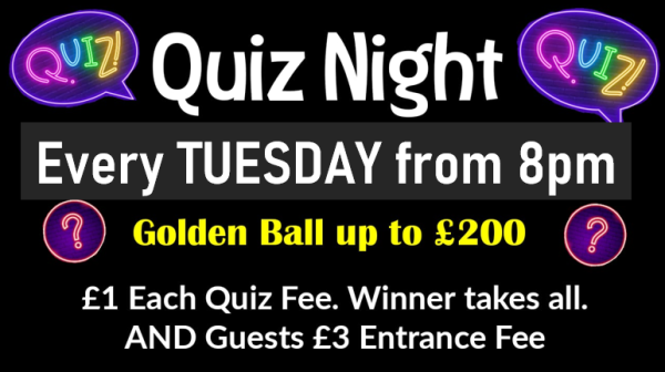 TUESDAY QUIZ NIGHT AT THE CC