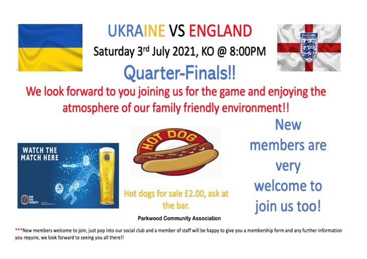Ukraine v England - Live in the Bar