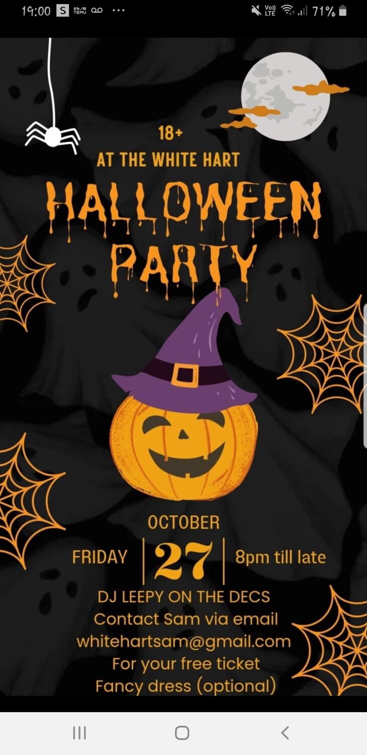 Adults Halloween Friday 27th October