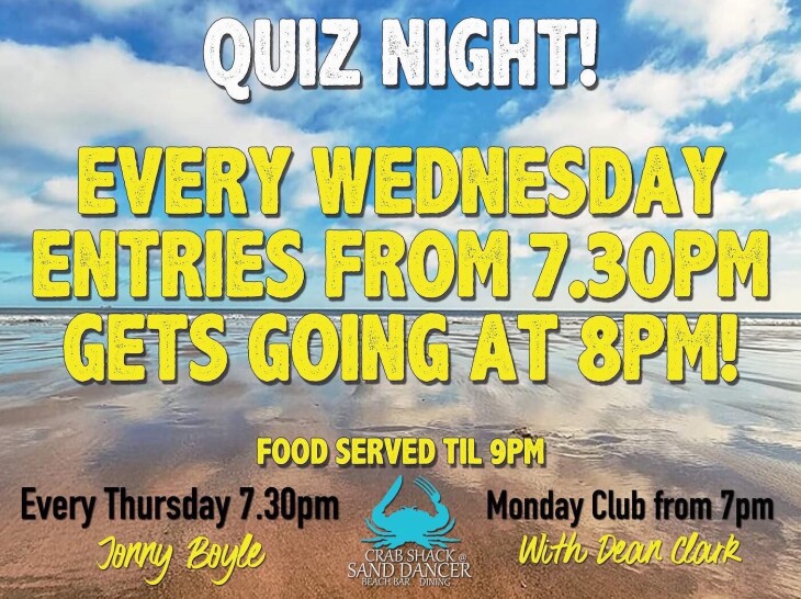 Quiz night Every Wednesday from 7.30pm