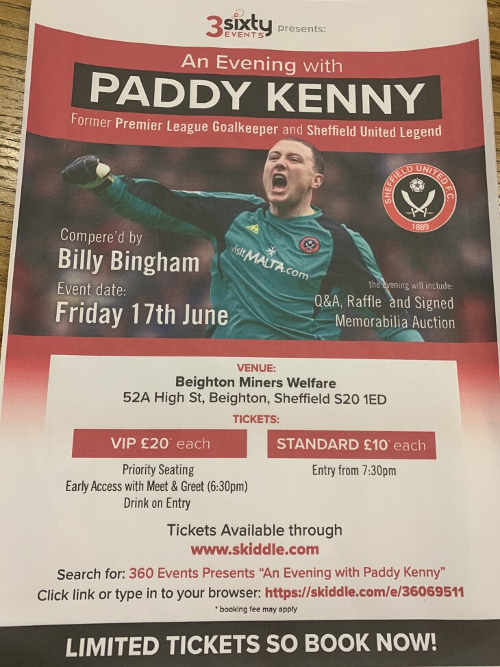 Event with Paddy Kenny