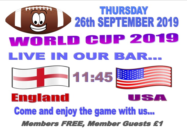 Rugby World Cup - England 11:45 USA