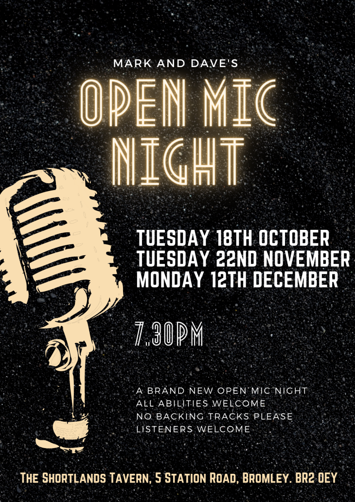 Marks and Dave's Open mic night