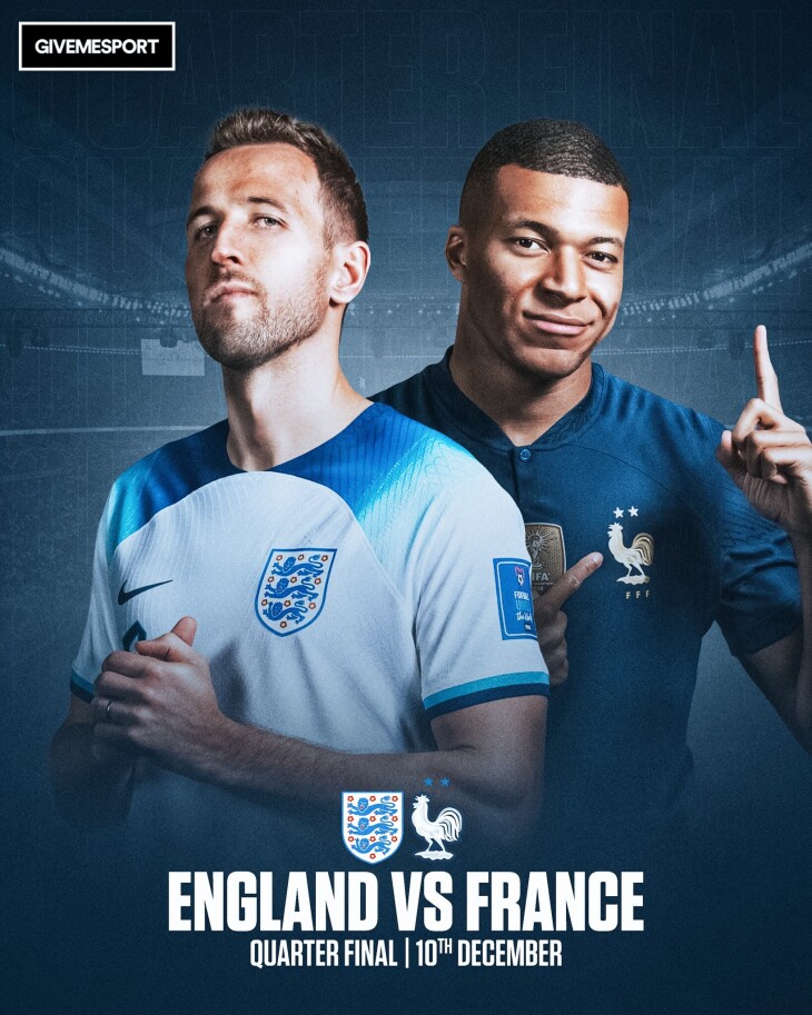 WC QF England V France 7pm KO