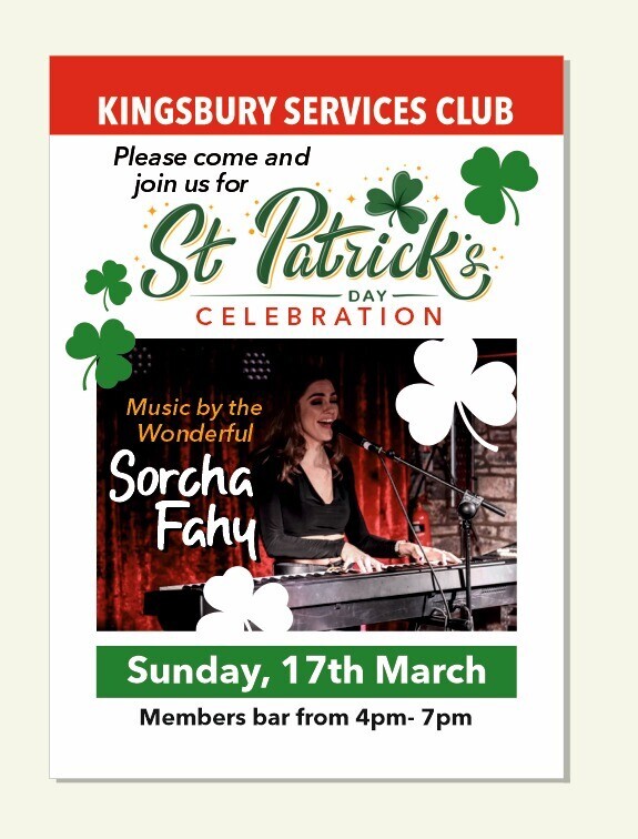St Patricks Day - Afternoon from  4-7