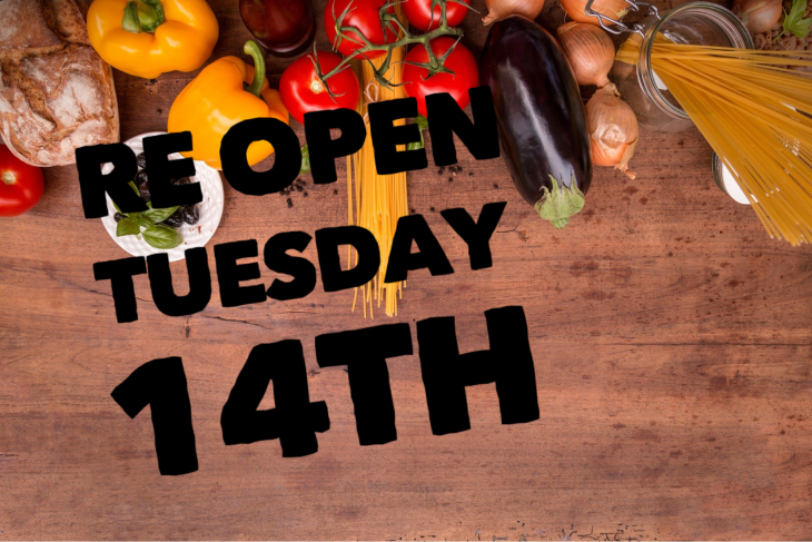Re Open Tuesday 14th Jan