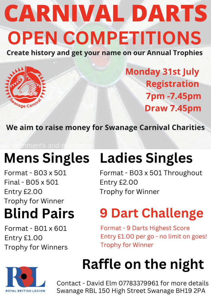 Carnival Darts Open Competitions