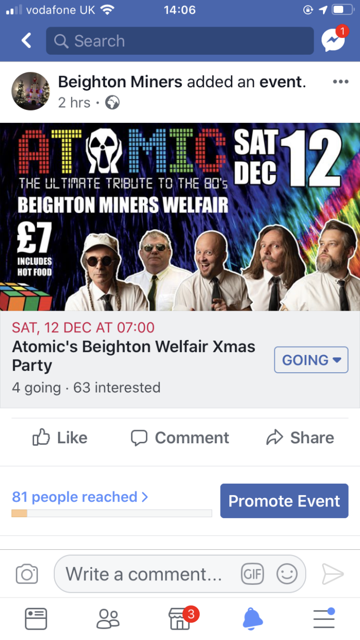 Beighton Welfare Christmas party night