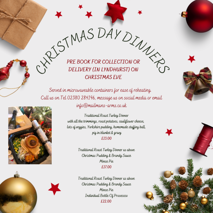 Christmas Day Dinners for Collection