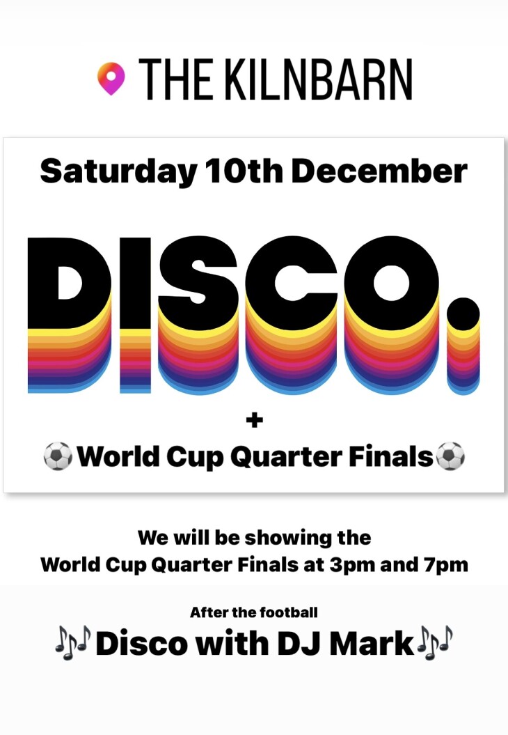 Disco Night + World Cup Quarter Finals