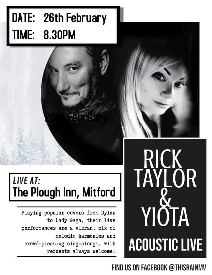 Live Music from Rick & Yiota 8.30pm