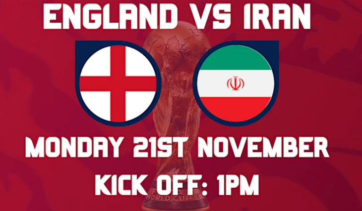 ENGLAND v IRAN - OPEN FROM MIDDAY!