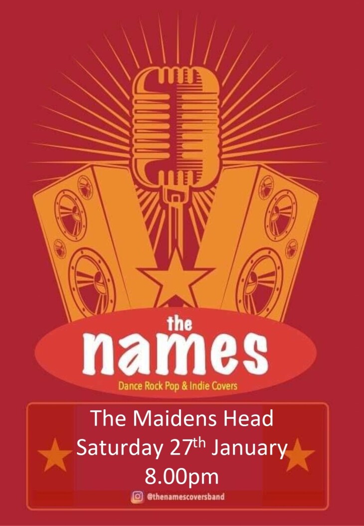 LIVE MUSIC: The Names @ 8-10pm