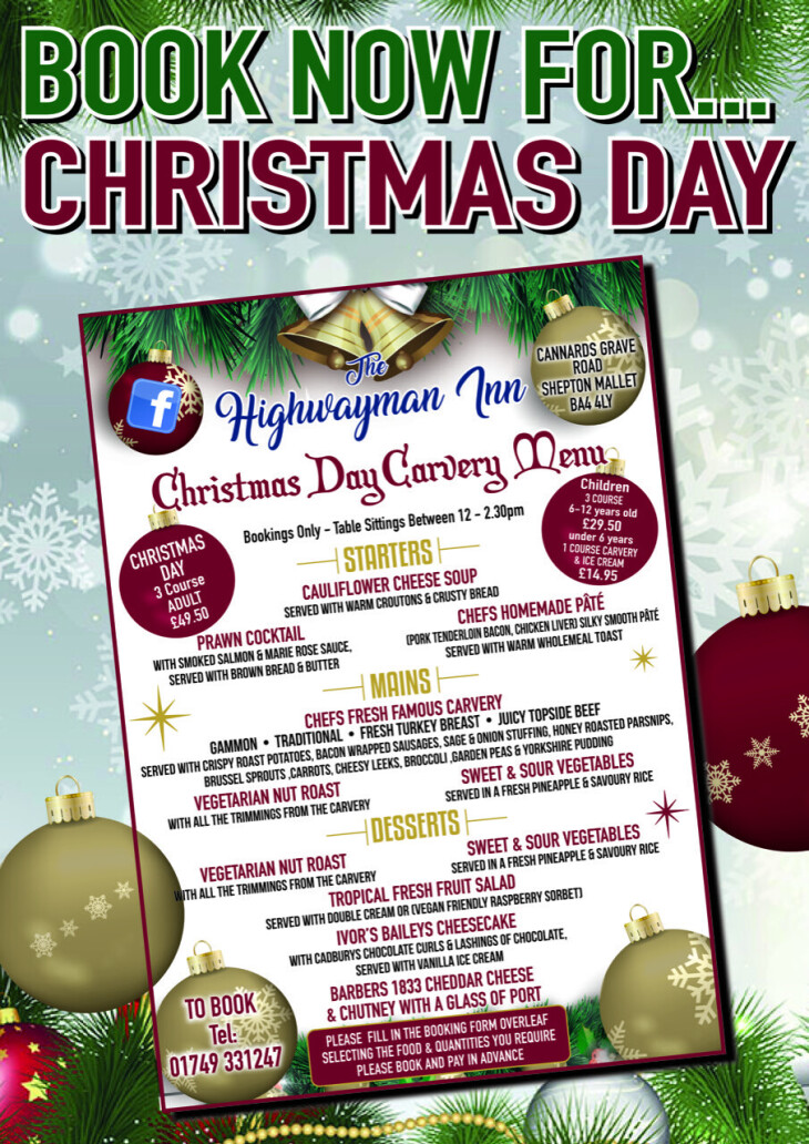 Book Now For Christmas Day