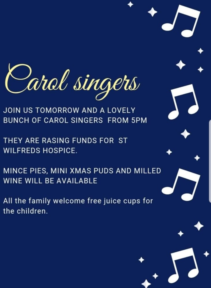 Wednesday 20th December Carol Singers