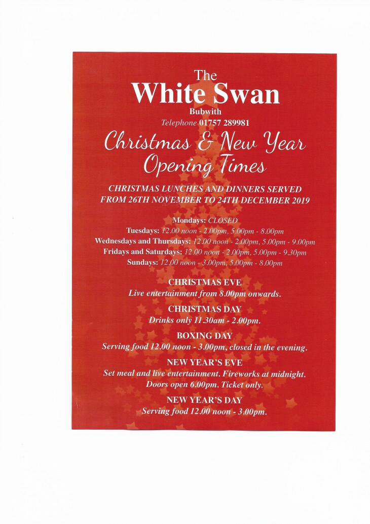 Christmas & New Year Times & Events