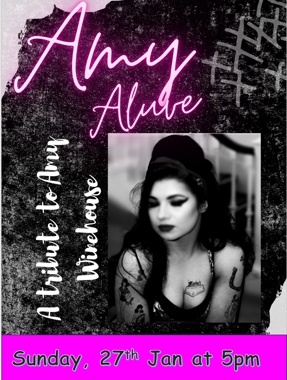 AMY ALIVE - SUNDAY 27TH JAN AT 5pm