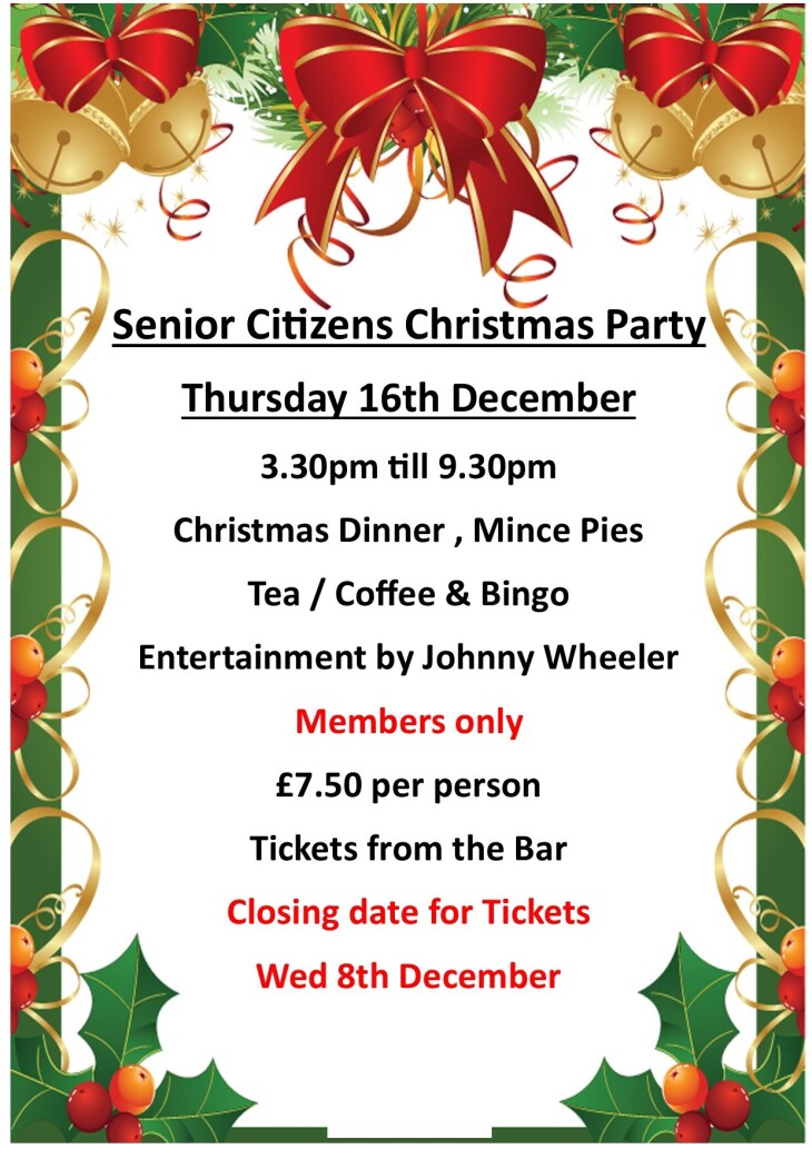 Senior Citizens Christmas Party