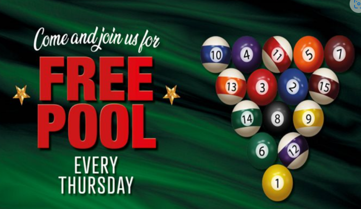 FREE POOL THURSDAY ALL DAY!