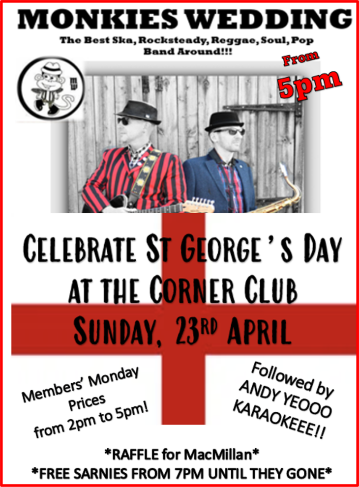 ST GEORGE'S DAY - SAVE THE DATE!
