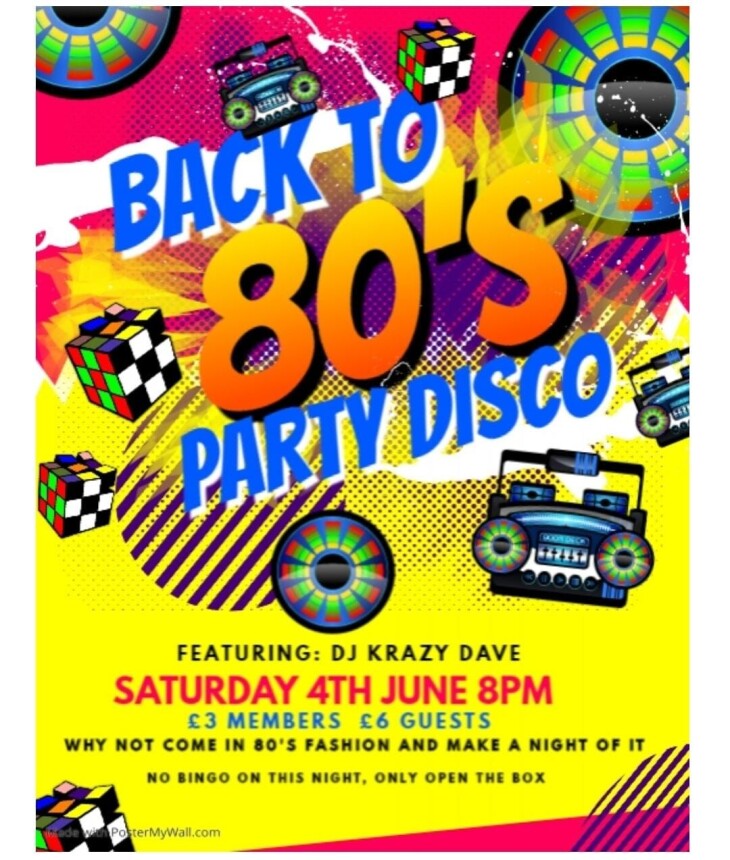 80s Disco Night (Saturday)
