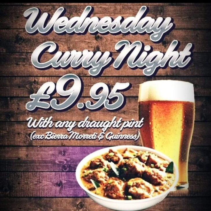WEDNESDAY Curry night offer