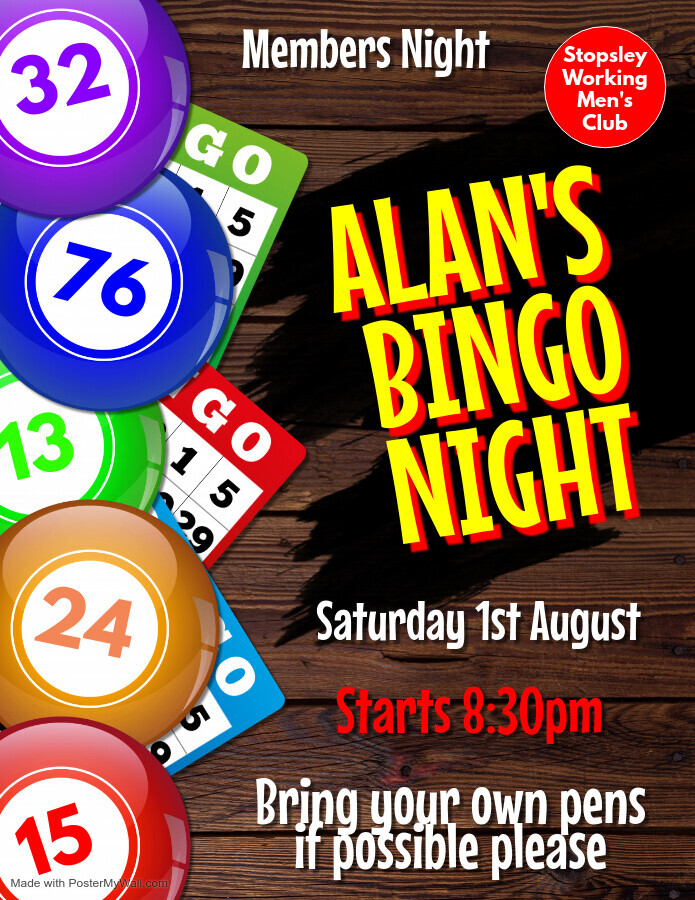 Alan's Bingo Night