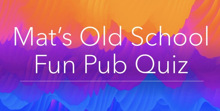 Mats Old School Fun Pub Quiz 2020