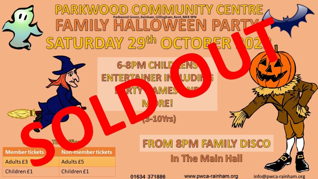 Halloween Family Party (Hall)SOLD OUT Parkwood Community Association