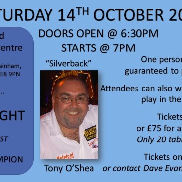 Darts Night with the 'Silverback'-Hall