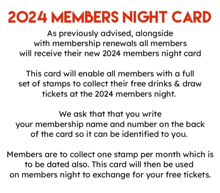 2024 Members night cards