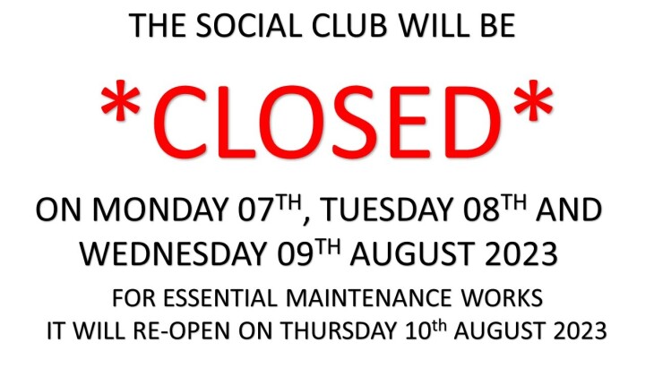 SOCIAL CLUB - CLOSED 07/08 to 09/08