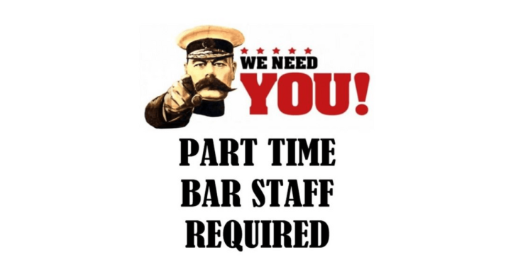 Part Time Bar Staff required.