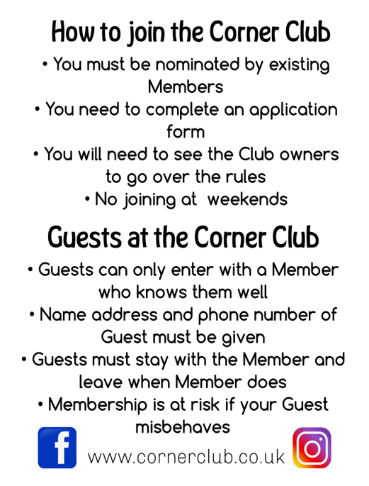 HOW TO JOIN THE CORNER CLUB!