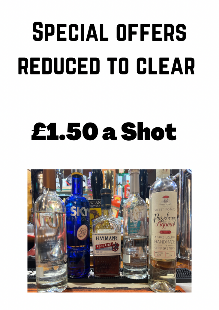 Special Offers - £1.50 a shot!