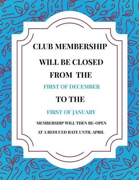 Club membership temporary closure