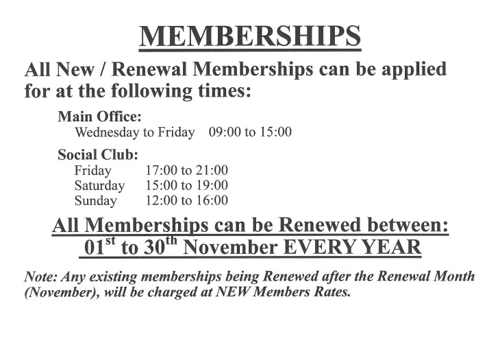 Membership Renewal Times