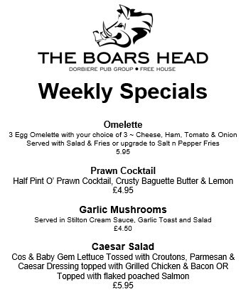 New weekly Specials