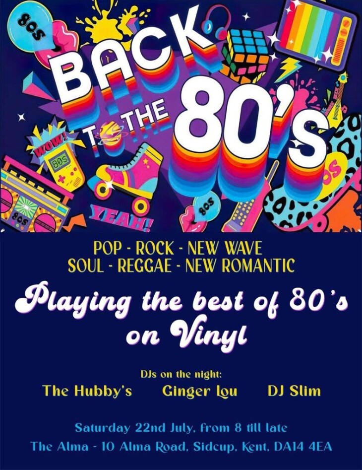 Back to the 80’s tomorrow night