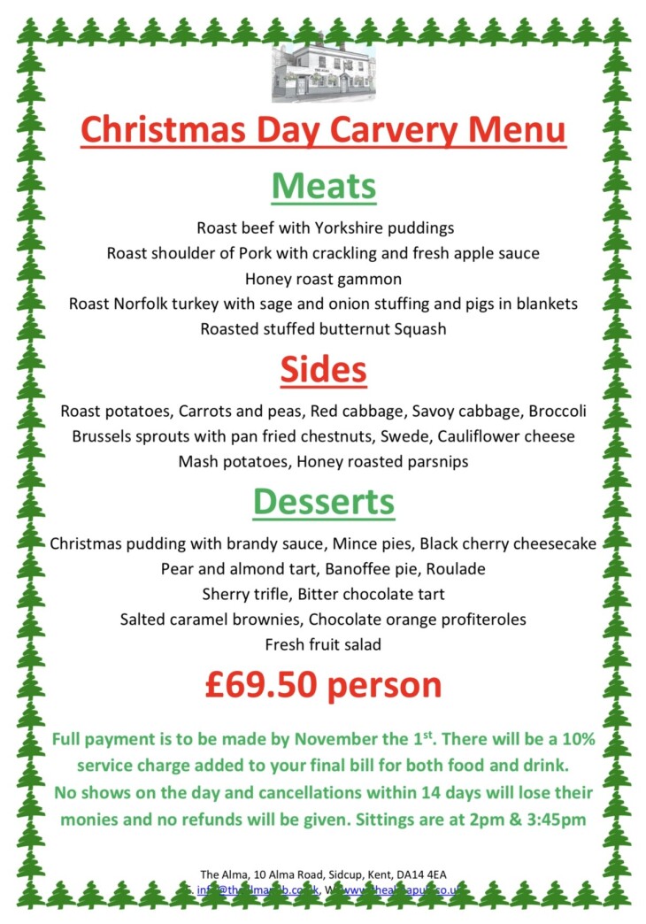 Christmas Day limited availability