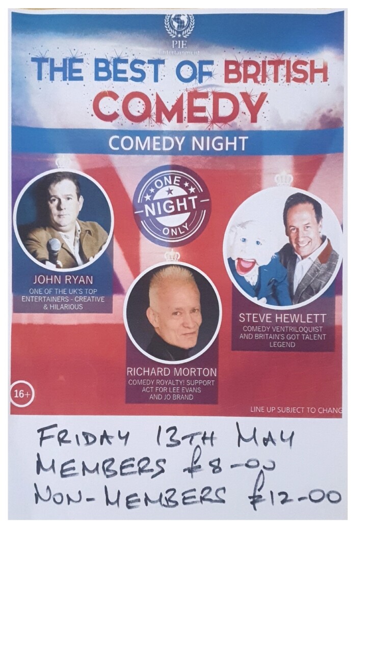 Comedy Night 13th May 2022