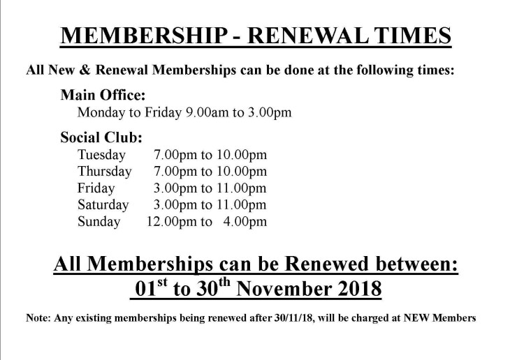 Membership Renewals 