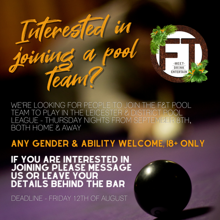Pool Players Wanted!