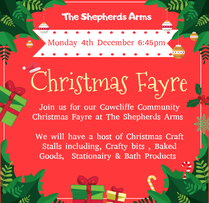 Cowcliffe Community Christmas Fayre