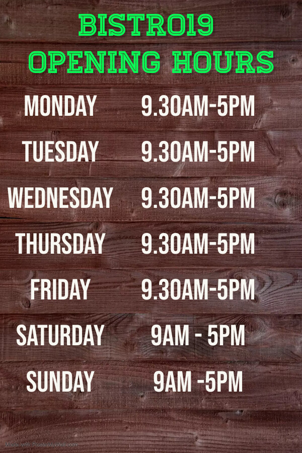Opening hours for March