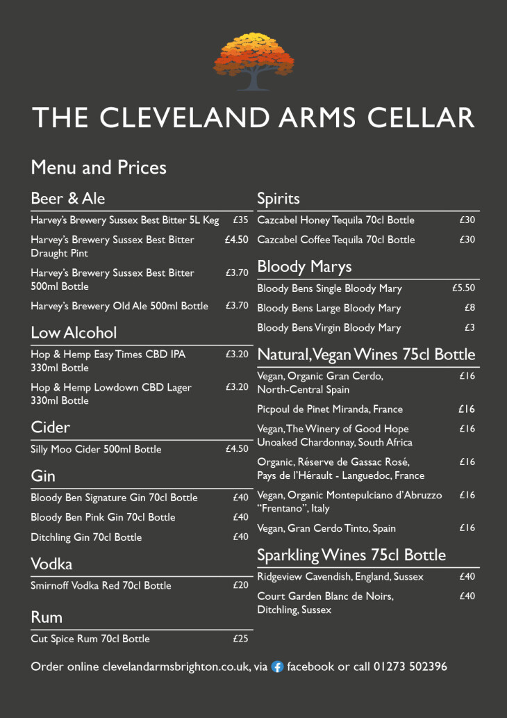 The Cleveland Arms Cellar is open!!