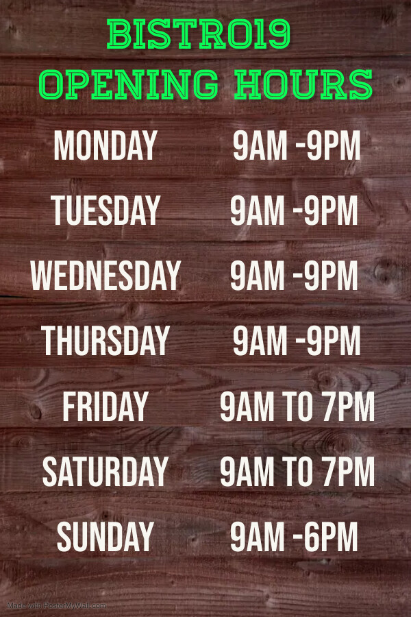 New opening hours