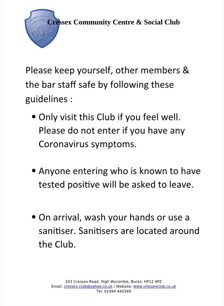 Visiting club - current guidance