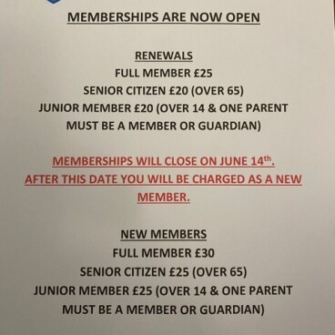 Membership renewals notification