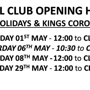 Social Club Opening Hours Bank Holiday
